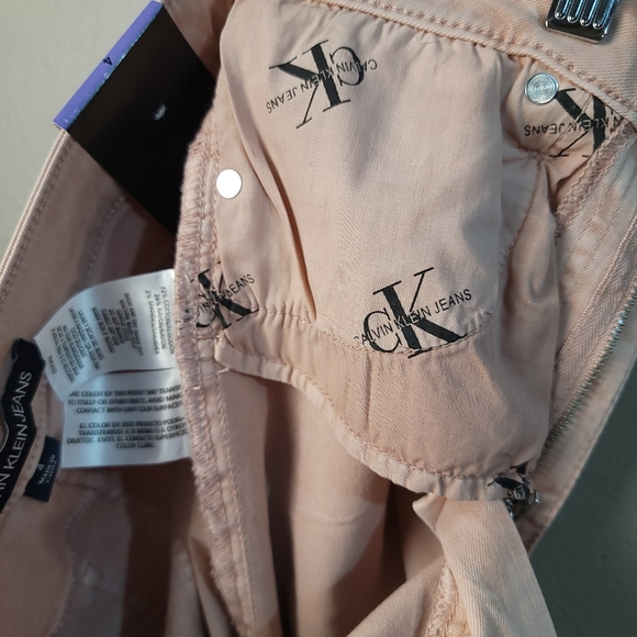 Calvin Klein Jeans NWT Rose Pink Cotton Blend High Rise Skinny Jeans - SIZE 4 - Picture 10 of 11